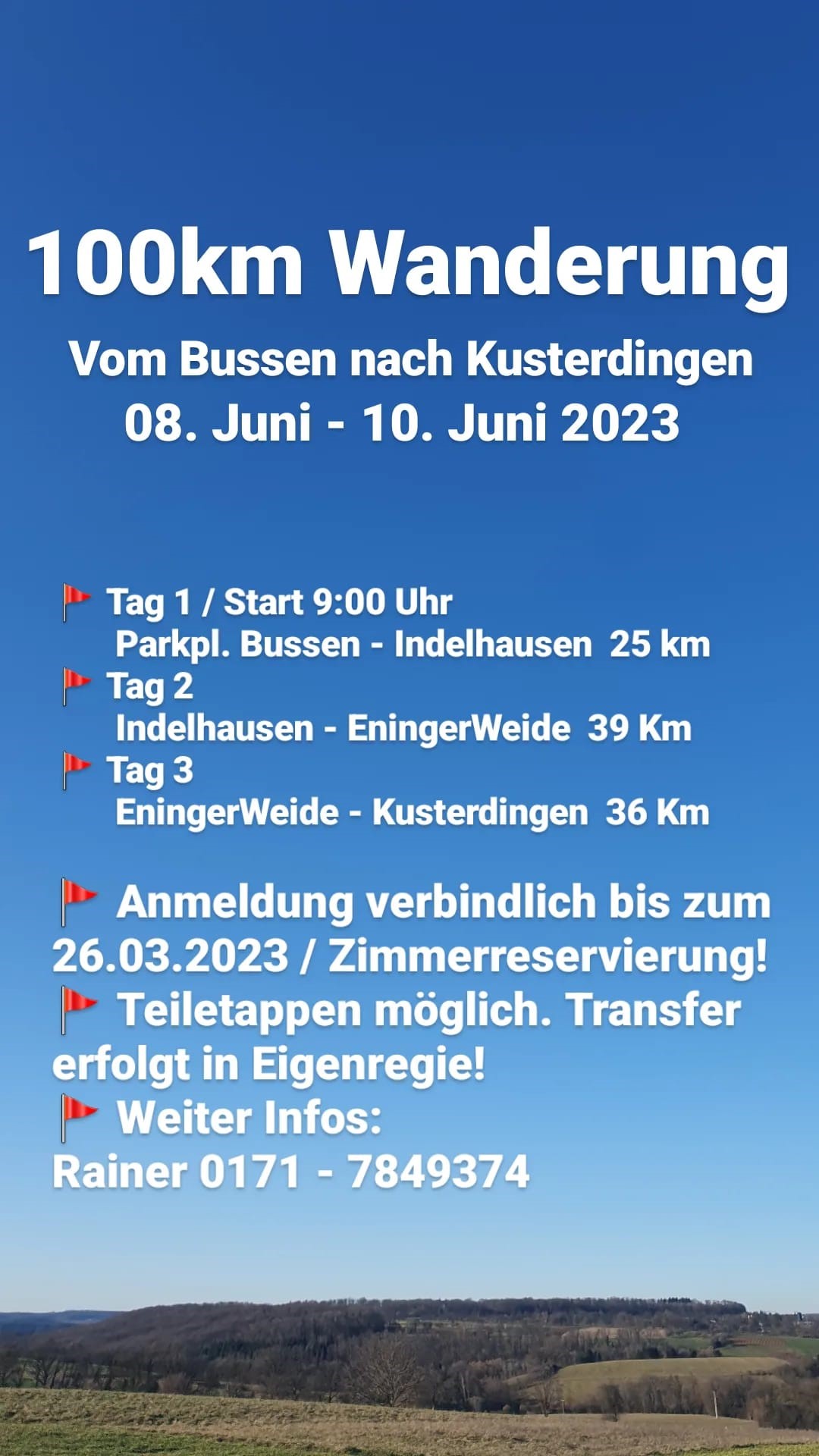 100 Km Wanderung Schwäbischer Albverein Ortsgruppe Kusterdingen